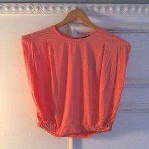 Express Sleeveless Salmon Pink Crop Top